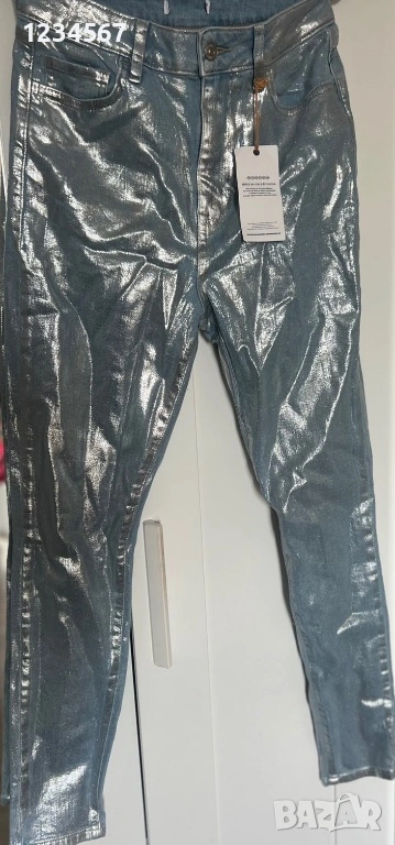 Дънки със сребрист ефект, снимка 1