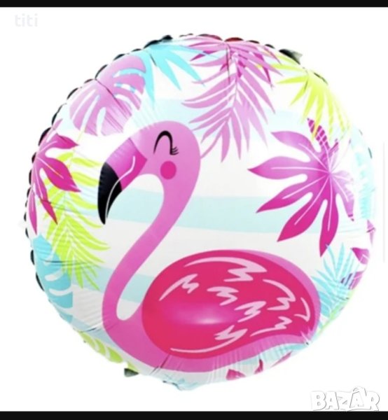 Фолиев балон Фламинго кръгъл 45см.
  , снимка 1