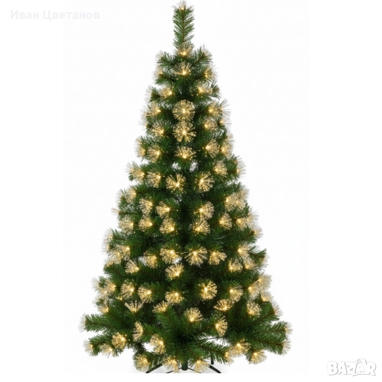 Коледна елха с вградени светлини - магията на Коледа - 150см, снимка 1