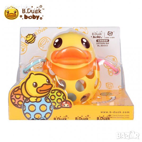 Детска играчка дрънкалка - фитнес топка пате , снимка 1