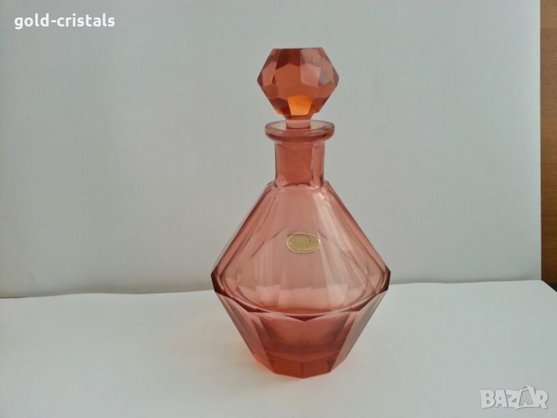 Ретро стъклени чаши и гарафа  53г, снимка 1