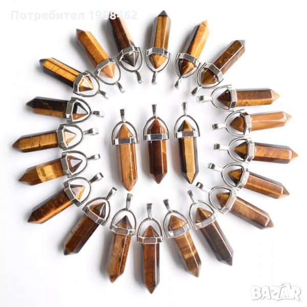 Медальон - натурално Тигрово око, снимка 1