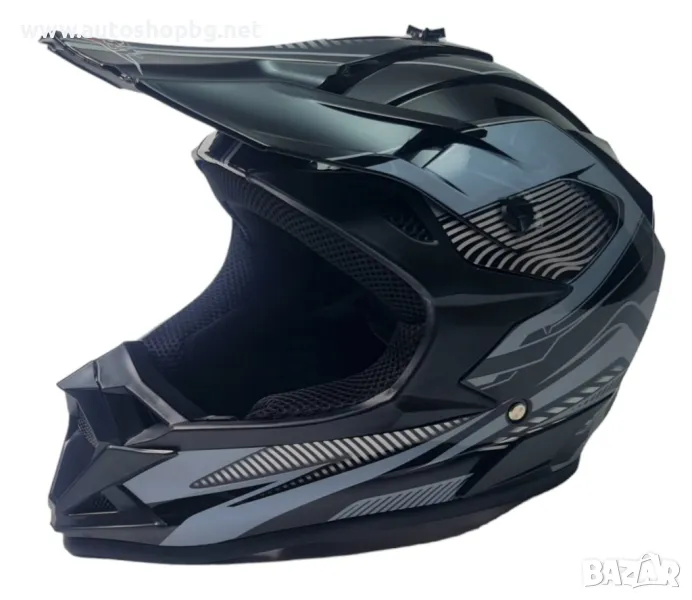 КАСКА -206- Крос- L Черно+Сиво, снимка 1