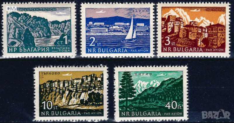 България 1962 - изгледи MNH, снимка 1