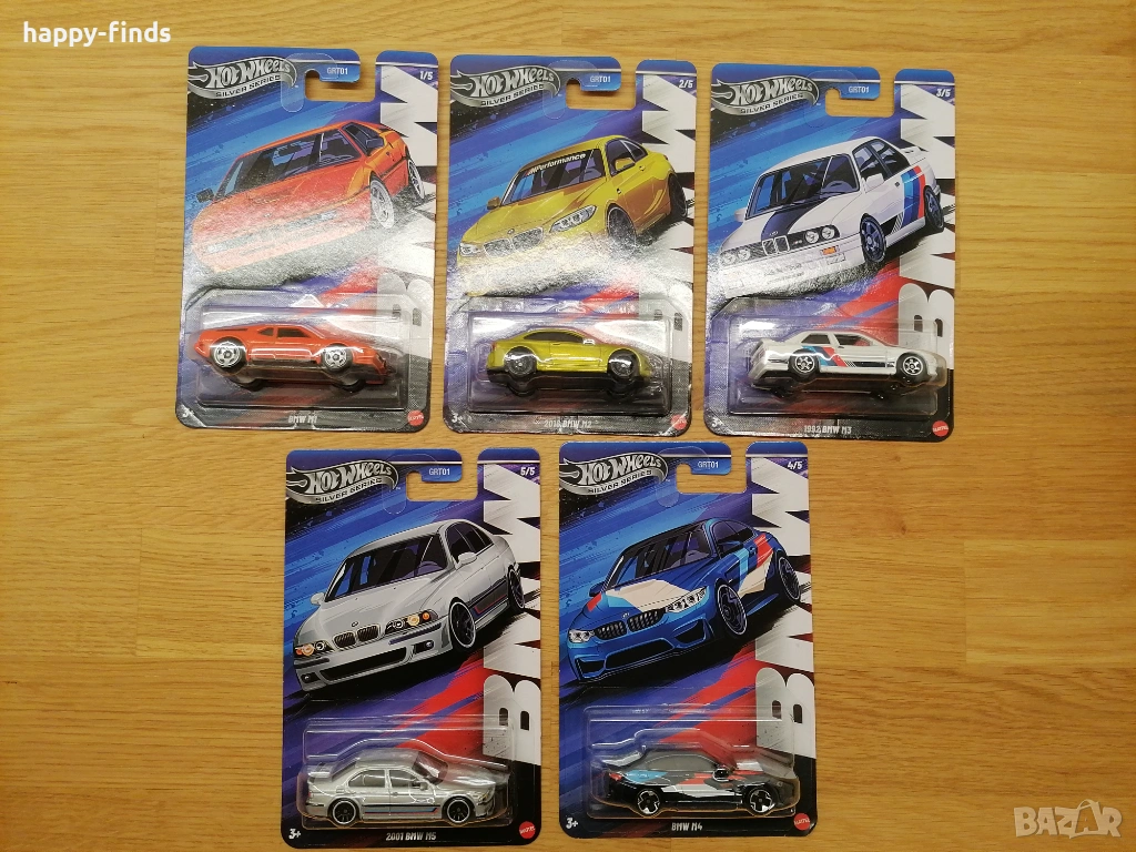 комплект Hot Wheels Silver Series BMW (5/5), снимка 1