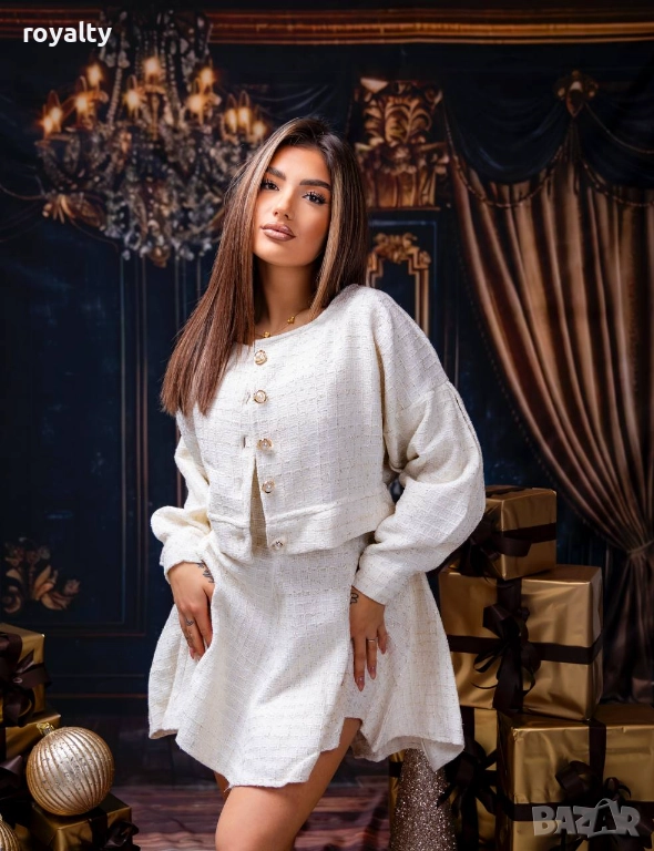 Бял Стилен Дамски Комплект , снимка 1