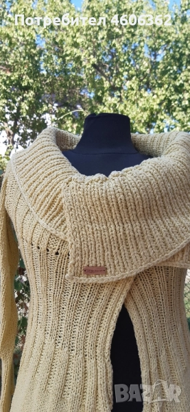 ръчно изплетена памучна жилетка , снимка 1