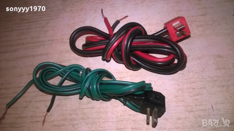 КАБЕЛИ 2БР ЗА ТОНКОЛОНИ-ЧЕРНА//ЧЕРВЕНА БУКСА-2Х0.75М, снимка 1