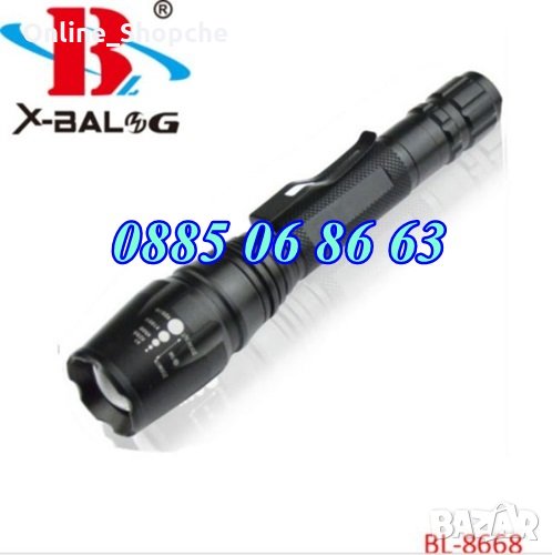 LED МОЩЕН ПРОЖЕКТОР фенер за пушка, модел: BL-8668S + СПУСЪК и ZOOM, снимка 1