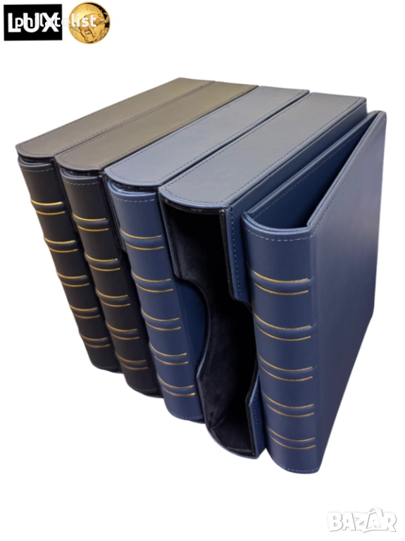 Папка с касета LUX за банкноти с 20 листа - OPTIMA стандарт , еко-кожа - черен, снимка 1