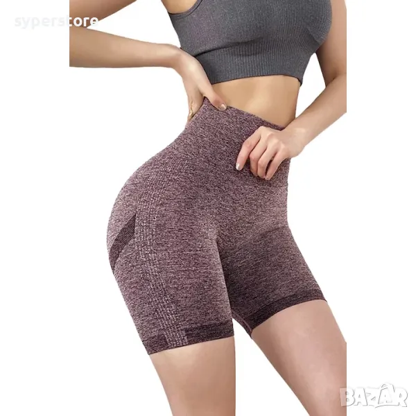 Къс дамски клин за йога, фитнес, за жени Digital One SP01062, abc213, лилав, тесни фитнес панталони , снимка 1