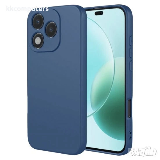 Силиконов кейс iPaky матиран, За Honor 400 Lite, Тъмносин, снимка 1