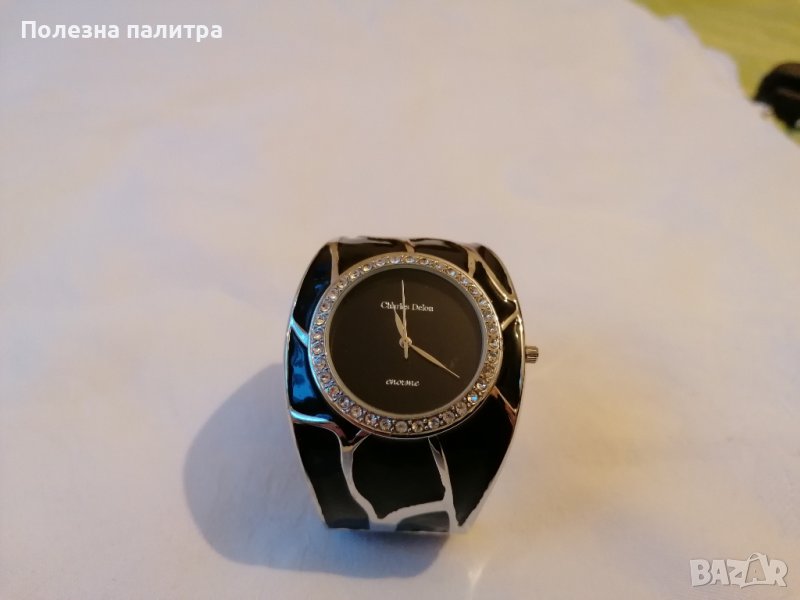 Дамски часовник гривна Charles Delon enorme 4750L водоустойчив Китай, снимка 1