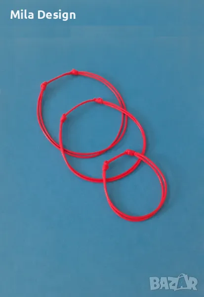 Гривна червен конец, снимка 1