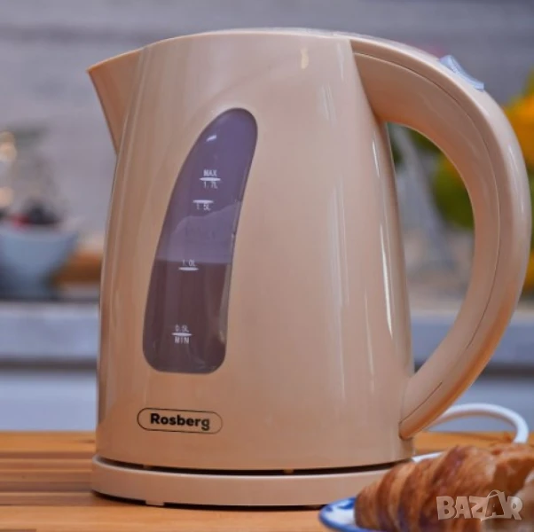 Електрическа кана Rosberg, 2200W, 1.7л., 2 ГОДИНИ ГАРАНЦИЯ, снимка 1