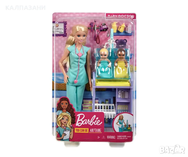  Кукла Barbie - Игрален комплект Педиатър GKH23, снимка 1