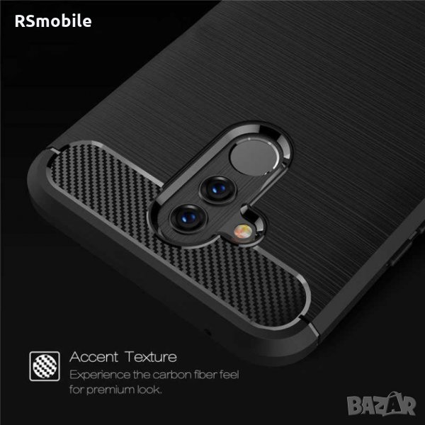 Huawei Mate 20 Lite - Силиконов Кейс Гръб CARBON, снимка 1
