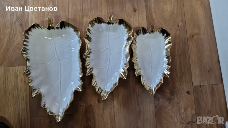 Комплект 3броя плата във формата на листо - 25см/30см/35см дължина, снимка 1