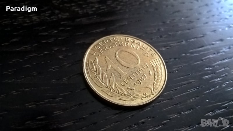 Монета - Франция - 10 сентима | 1987г., снимка 1