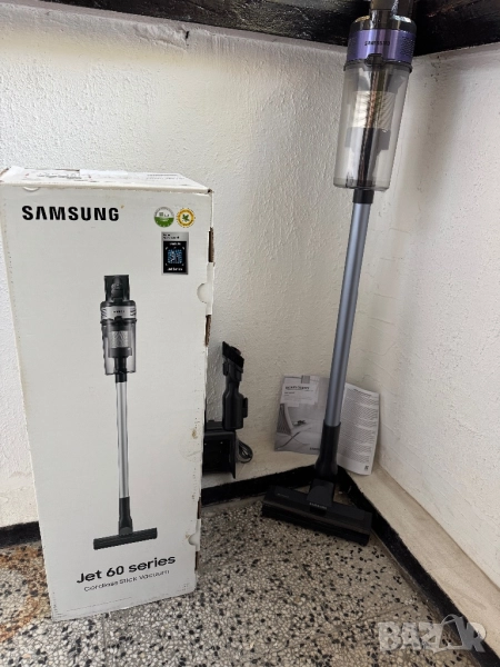 Вертикална Безжична Прахосмукачка Samsung VS15A6031R4 Jet 60 Turbo, снимка 1