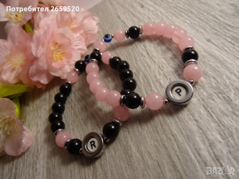 Гривни за двойки от естествени камъни, снимка 1