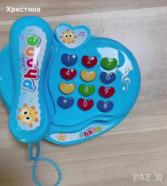 Бебешки телефон сърце , снимка 1