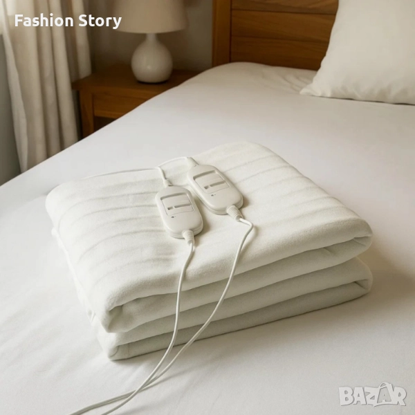 Електрическо двойно одеяло Rosberg RS8510AD – 160×140 см, 2×60W, LED индикатор, снимка 1