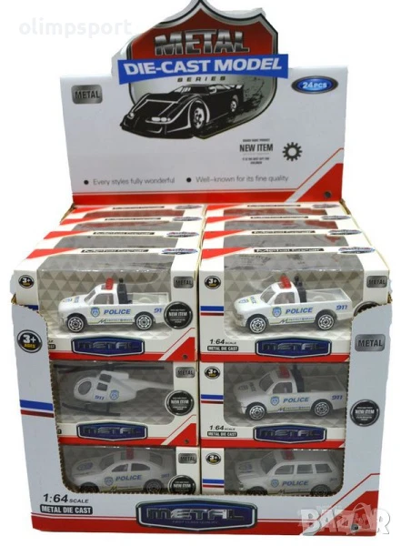 мет.коли Асорт.Police 1:64 код 120550​, снимка 1
