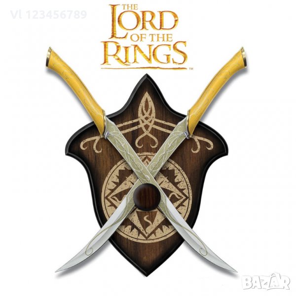Комплект Елфически мечове+стойка"Властелинът на пръстените", снимка 1