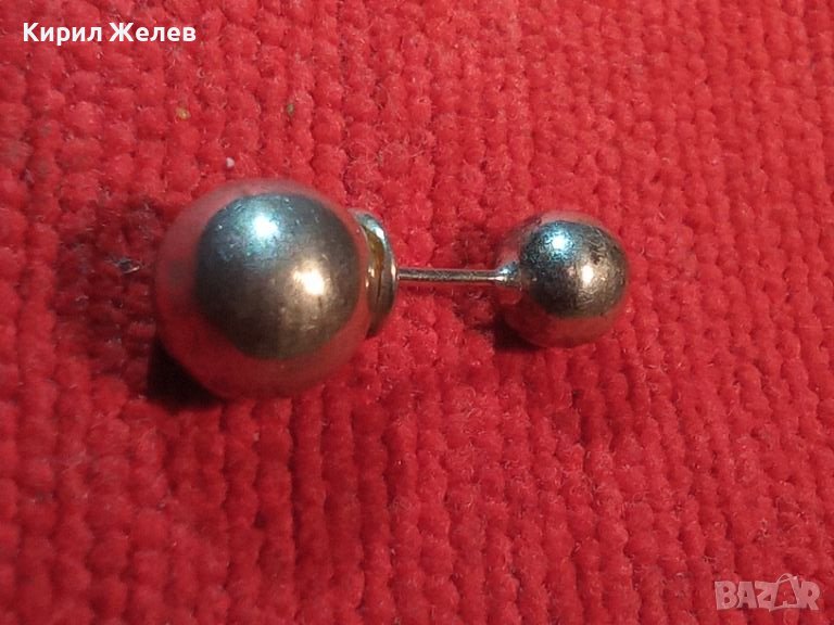 СТАРА СРЕБЪРНА ПИЪРСИНГ ОБЕЦА СРЕБРО 925 ПРОБА ФЕШЪН АРТ БИЖУ 41845, снимка 1