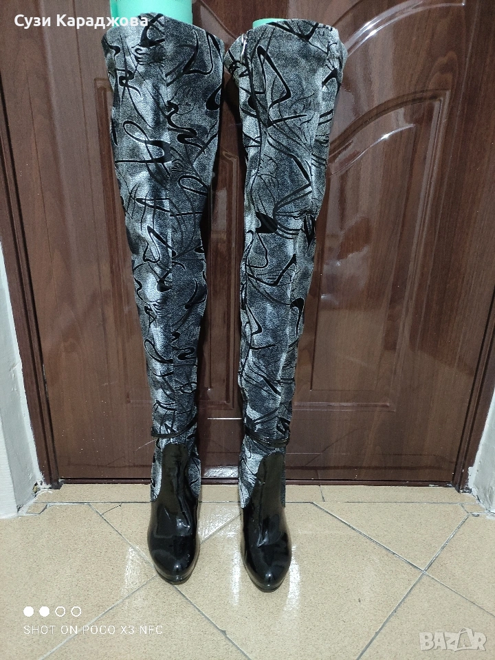 Дамски ботуши над коляното, снимка 1