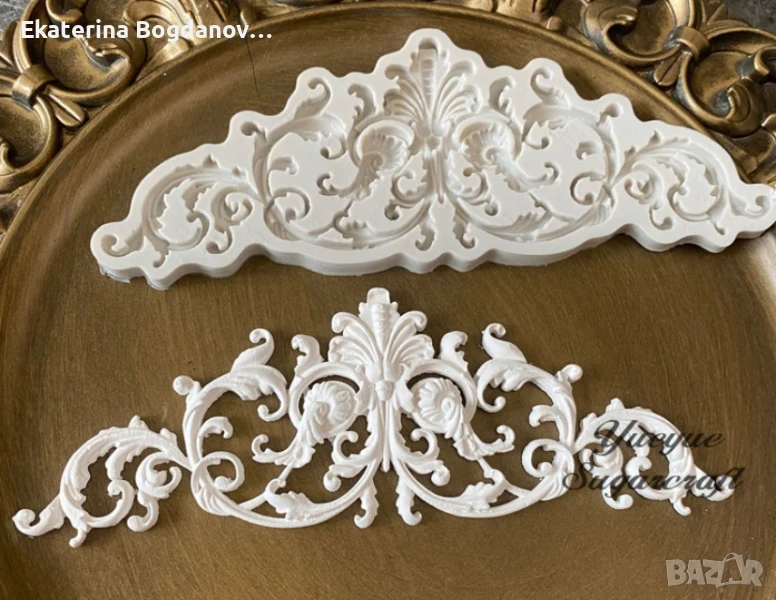 Силиконов молд, калъп, форма бароков орнамент, снимка 1