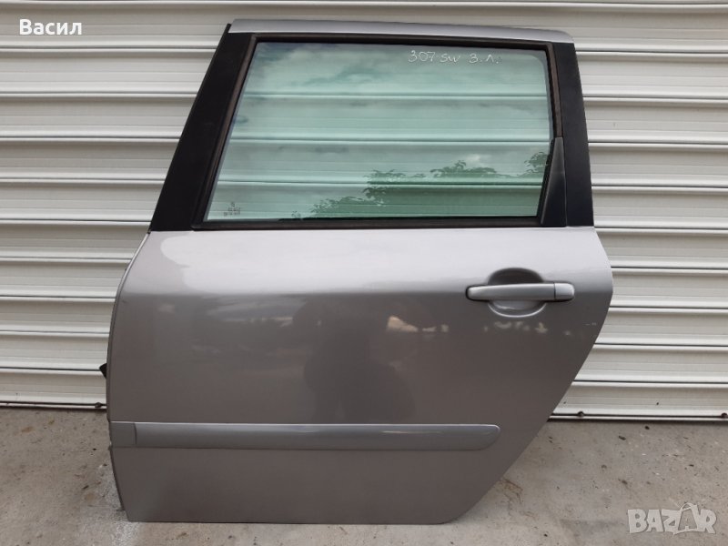 Задна лява врата СВЕТЛОСИВА Peugeot 307 SW 1.6 HDI 1.6hdi 110к.с Пежо 307 СВ Комби 1.6 ХДИ 1.6хди pe, снимка 1