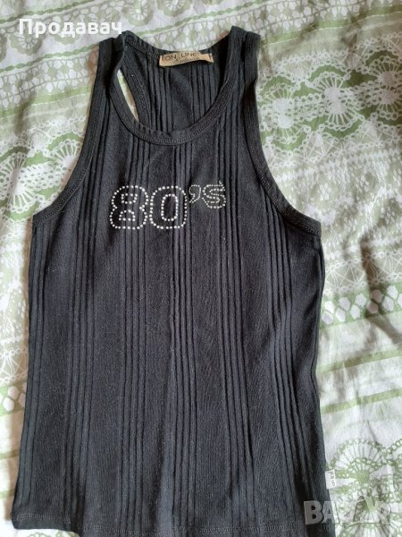 Черен топ еластичен , снимка 1