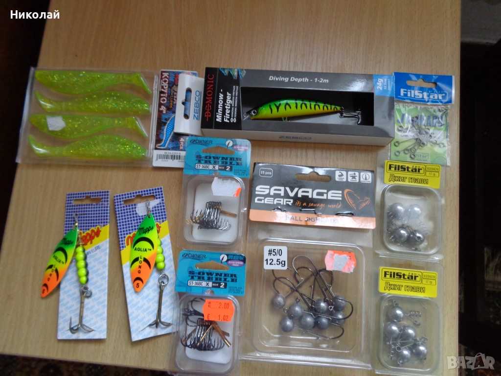 Тройни куки,воблер,блесни,силикони,джиг глави и др., снимка 1
