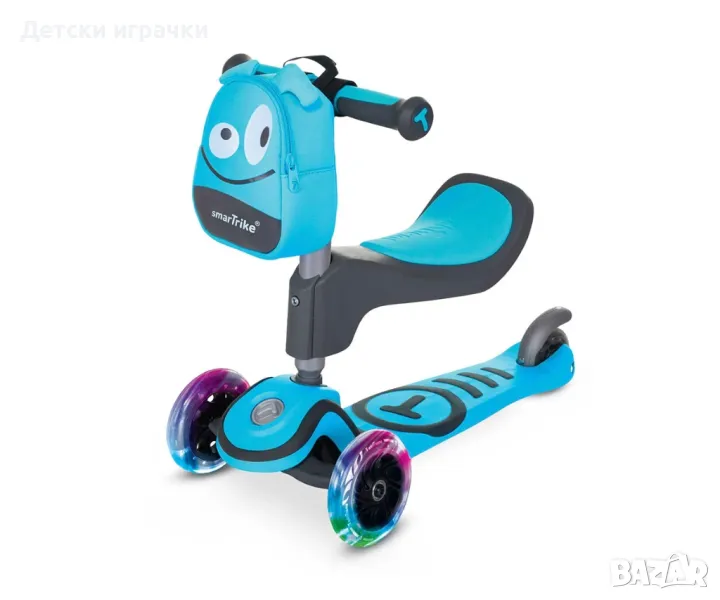 Детски скутер smarTrike Т1, син, Тротинетка за деца, снимка 1