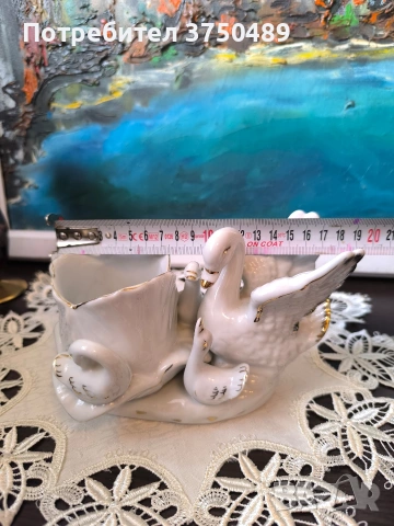 Лебед -ваза, снимка 3 - Декорация за дома - 53018764