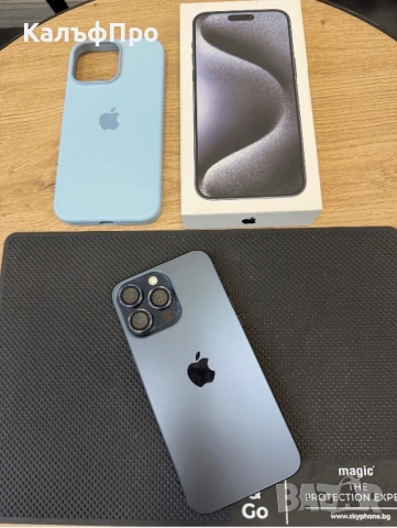 Продавам/Бартер IPhone 15 pro Max Blue Titanium, снимка 2 - Apple iPhone - 53179169