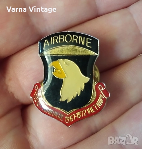  Възпоменателна значка  101-ва въздушно-десантна дивизия, армия на САЩ, 1967-1972, Виетнам.