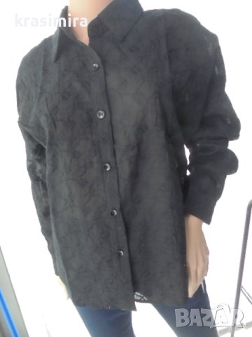 черни памучни ризи с бродерия