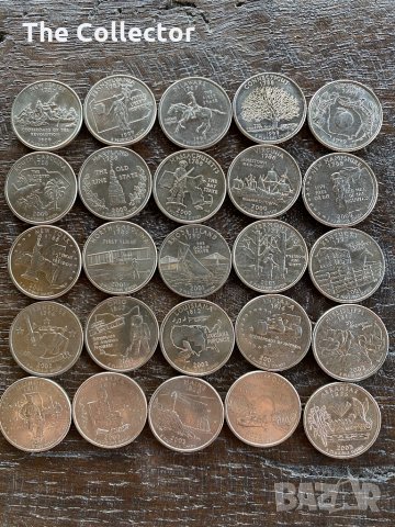 Уникална пълна колекция монети 25 цента, 1/4 долар., снимка 2 - Нумизматика и бонистика - 33576677
