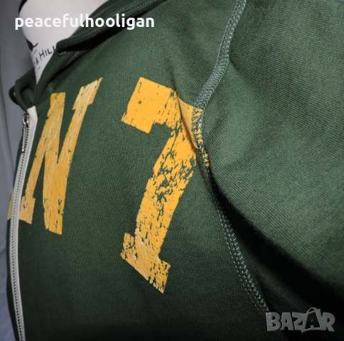 Gant Mens Green Hoodie Full Zip Size L - мъжки суичър с качулка, снимка 3 - Суичъри - 52430235