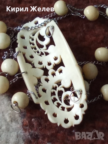 Колие дамско от слонова кост 51941, снимка 8 - Колиета, медальони, синджири - 52195853