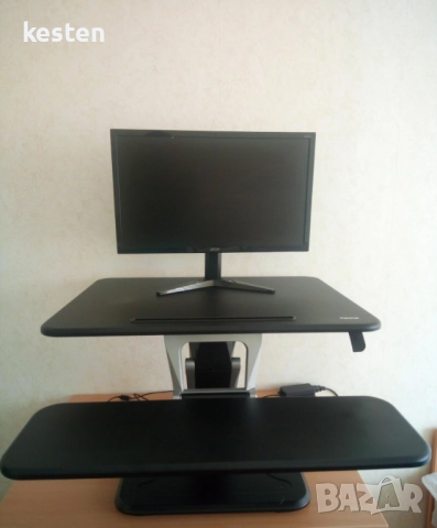 Поставка за бюро (за монитор и клавиатура) HAMA, снимка 2 - Бюра - 52206075