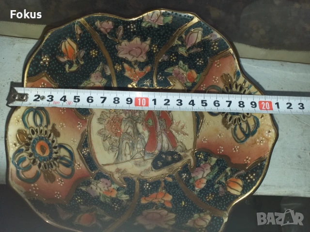 Стар порцелан Сатцума чиния - купичка satsuma, снимка 6 - Антикварни и старинни предмети - 53452869