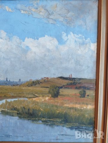 Стара картина-пейзаж, снимка 6 - Картини - 43939120