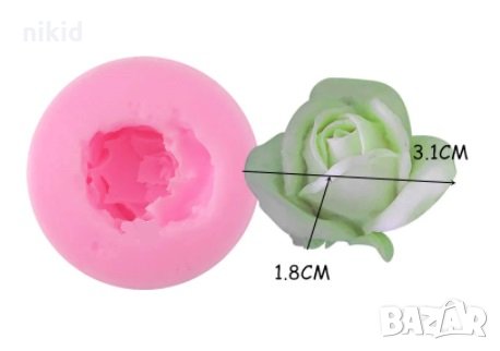 3D малка отворена Роза силиконов молд форма фондан торта шоколад гипс, снимка 2 - Форми - 32392268