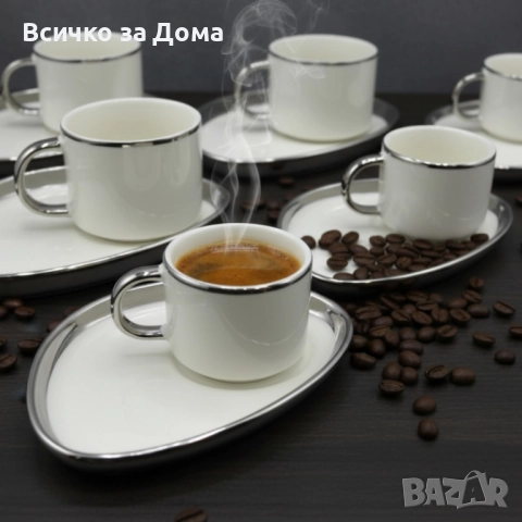 Луксозен сервиз за кафе – елегантност, която превръща всяка глътка в ритуал, снимка 2 - Сервизи - 52014509