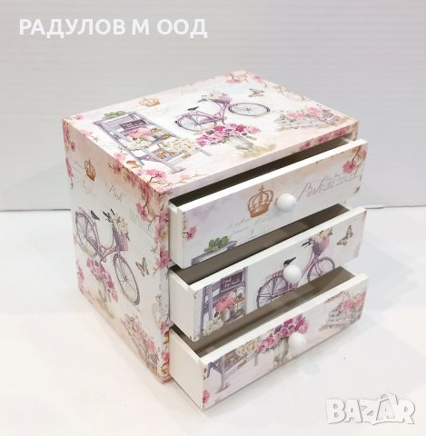 Стилна кутия за бижута с цветен принт /91884, снимка 3 - Декорация за дома - 43297953