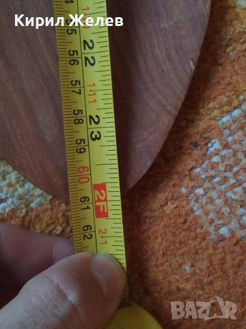 Лъжица стара дървена с Бронзови флорални орнаменти - набивки голяма сувенир 41519, снимка 8 - Декорация за дома - 43151904